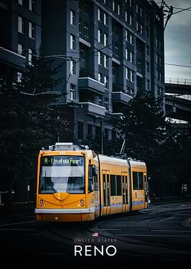 Yellow Tram in Reno