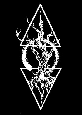 Tree of Life and Triangles Symbol
