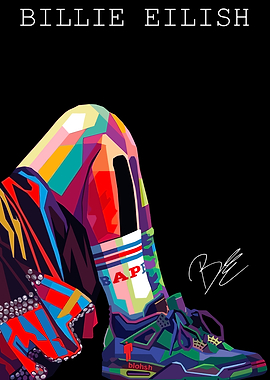 Billie Eilish Pop Art Portrait