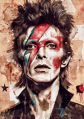 David Bowie Ziggy Stardust Portrait