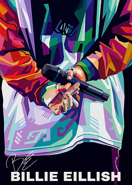 Billie Eilish Pop Art Portrait