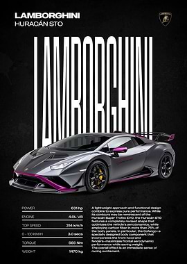Lamborghini Huracán STO Poster