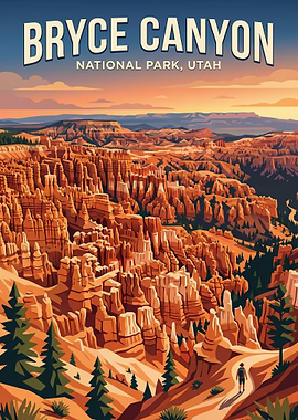 Bryce Canyon National Park Vintage Poster