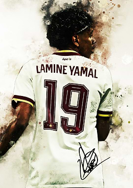 Lamine Yamal Soccer Jersey Art