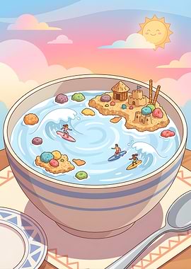 Cereal Bowl Beach Vacation