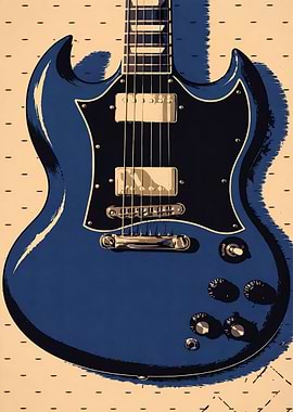 Blue Electric Guitar