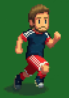 Pixel Art Footballer