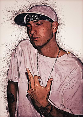Eminem with Hand Gesture
