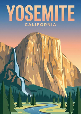 Yosemite National Park Vintage Poster