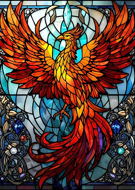 Stained Glass Phoenix