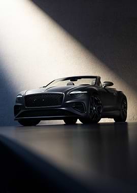 Sleek Black Convertible Bentley