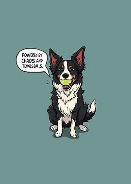 Border Collie Tennis Ball Power