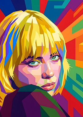 Billie Eilish Pop Art Portrait