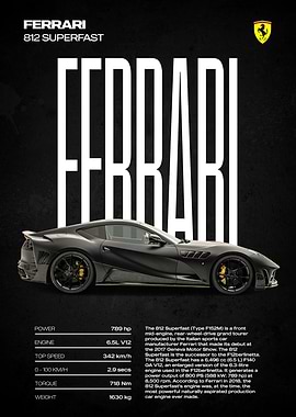 Ferrari 812 Superfast Poster