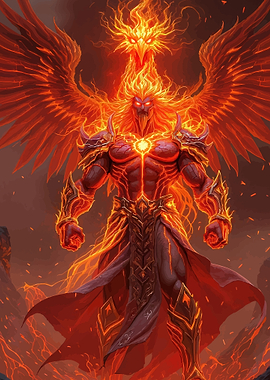 Fiery Phoenix Warrior