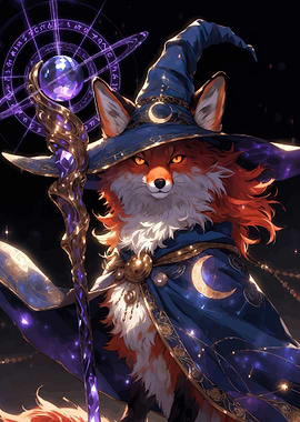 Fox Wizard with Crystal Staff
