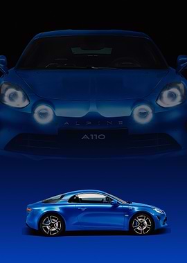 Blue Alpine A110 Sports Car