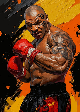 Mike Tyson Boxing Portrait