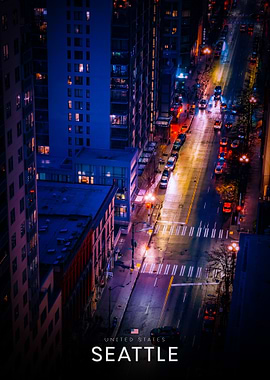 Seattle Cityscape at Night