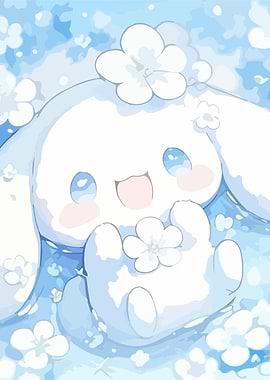 Cute Cinnamoroll with Flowers