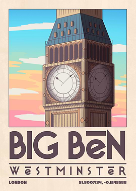 Big Ben Westminster London Poster