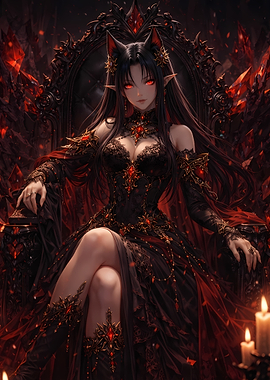 Demonic Queen on Throne