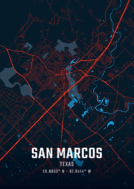 San Marcos Texas City Map