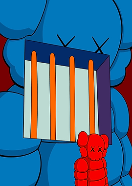 KAWS Companion Figures with Abstract Structure
