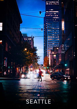 Seattle Cityscape at Dusk