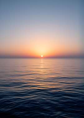 Sunset over the ocean