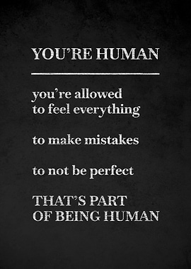 You're Human Text Art