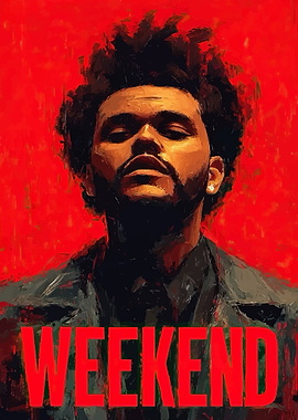 The Weeknd Portrait with Text