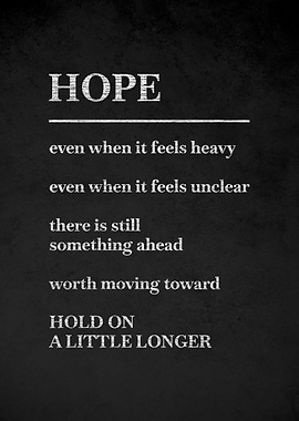 Hope definition text art
