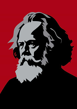 Stylized Portrait of Karl Marx