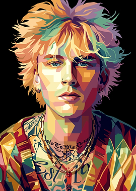 Machine Gun Kelly Pop Art Portrait