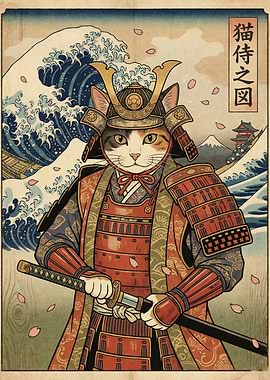 Samurai Cat Warrior