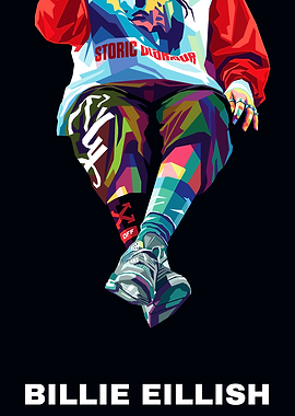 Billie Eilish Pop Art Portrait