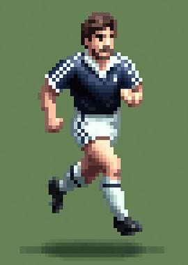 Pixel Art Soccer Player