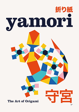No17 Yamori Origami Geometric Poster