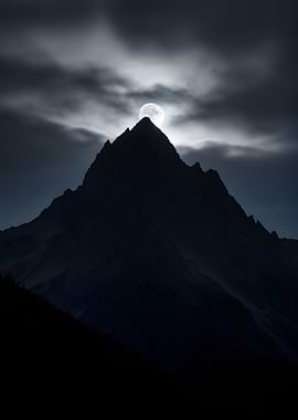 Moonlit Mountain Peak