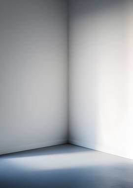 Empty Corner Room with Light