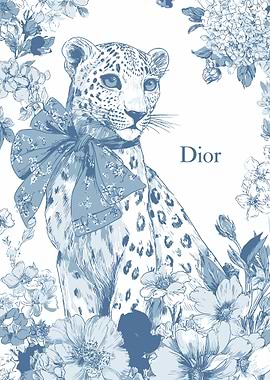 Dior Leopard with Floral Bow