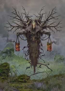 Tree Spirit with Lanterns