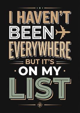 Travel List Typography