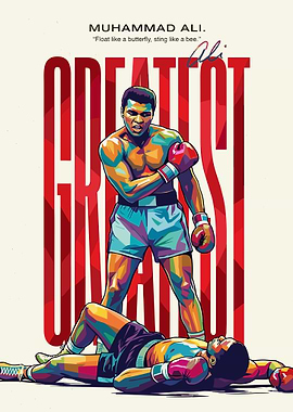 Muhammad Ali 'Greatest' Pop Art