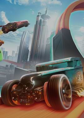 Hot Wheels Skull Car Racing