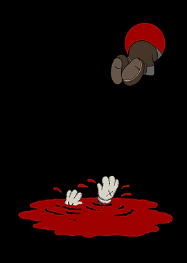 KAWS Companion Falling into Blood