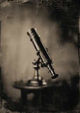 Antique Telescope on a Stand