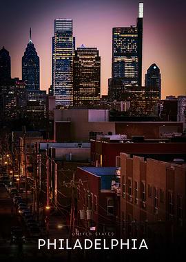 Philadelphia Skyline at Dusk