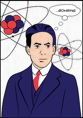 Niels Bohr Atom Model Pop Art